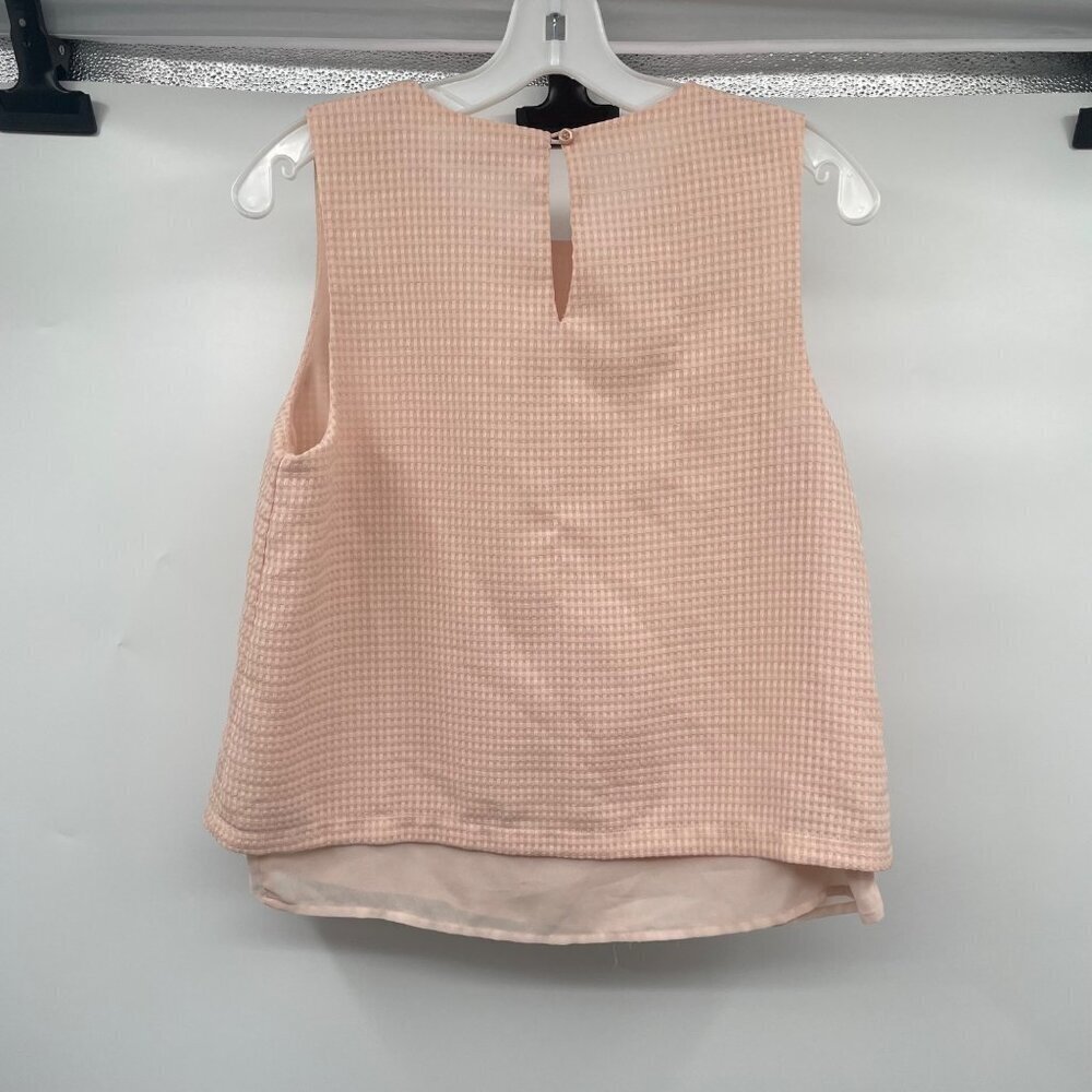 Elodie Womens Textured Sleeveless Top Mixed Media Peach Size Medium - Picture 7 of 9